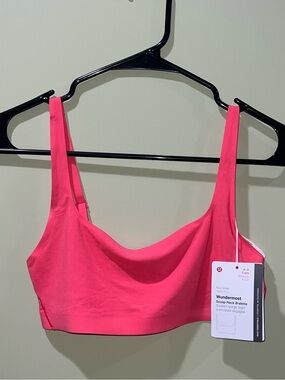 lululemon athletica Wundermost Scoop-Neck Bralette in Hot Pink